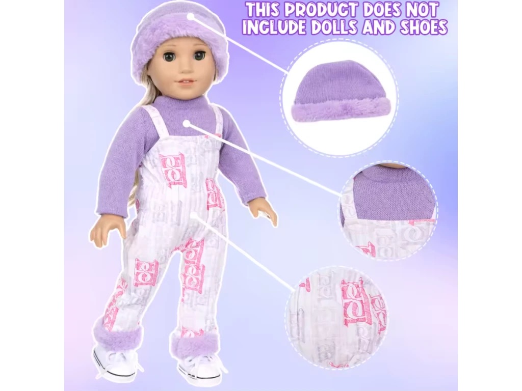 Zimní outfit pro American girl a Baby Born 43-45 cm